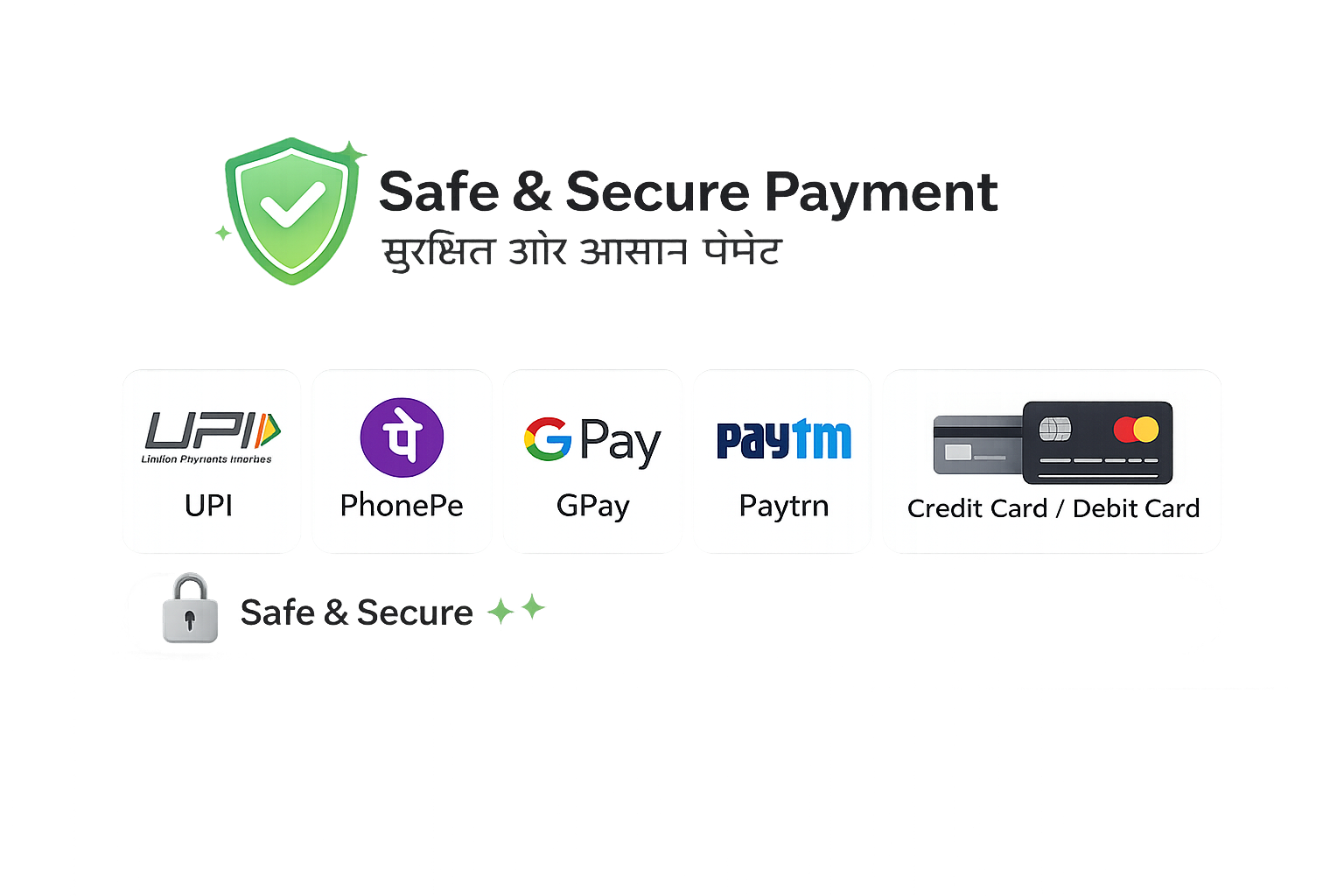 Payment Methods Accepted