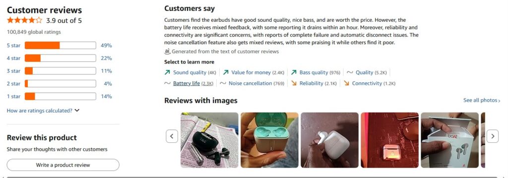 Top 5 Best Earbuds Under ₹1000